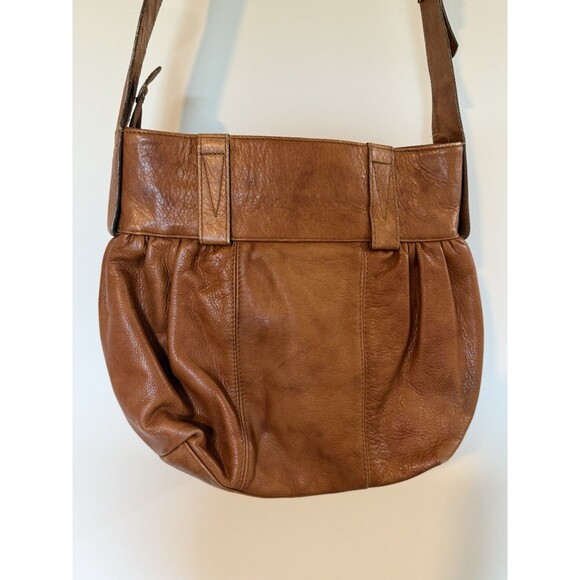 Vera Pelle Avorio Women’s Shoulder Bag Purse Brown Leather from Italy MRSP $150 - Picture 4 of 16